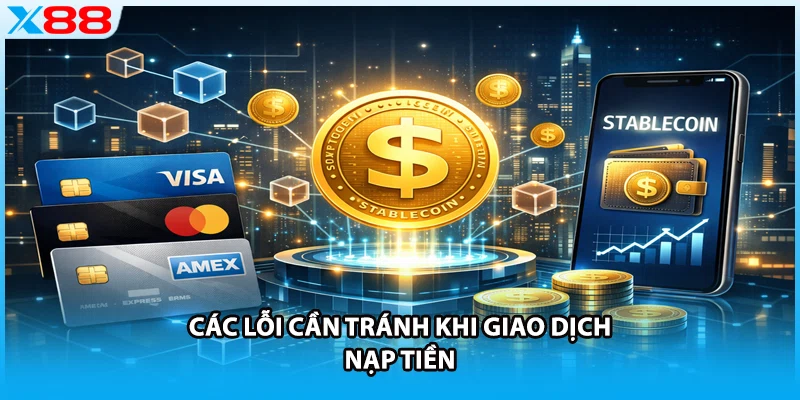 Các lỗi cần tránh khi giao dịch nạp tiền