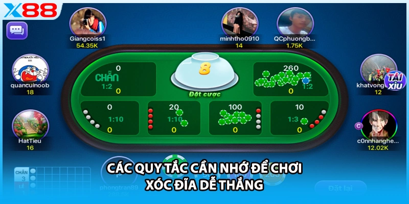 Các quy tắc cần nhớ để chơi xóc đĩa dễ thắng