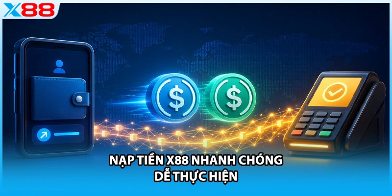 Nạp tiền X88 nhanh chóng dễ thực hiện
